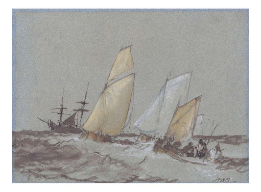 Shipping, 1828-30 by John Mallord William Turner RA, 12x8"(A4) Poster