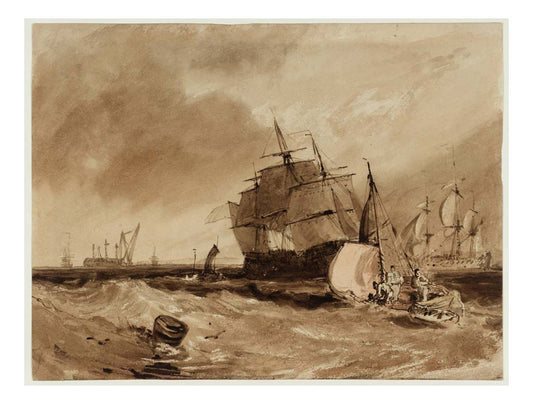 Shipping at the Entrance of the Medway, 1807-19 by John Mallord William Turner RA, 12x8"(A4) Poster