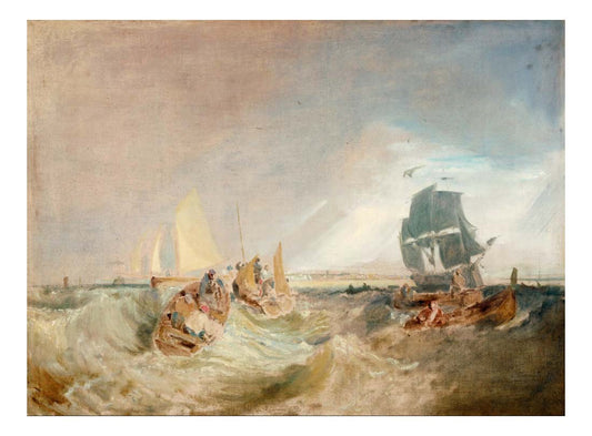 Shipping at the Mouth of the Thames by John Mallord William Turner RA, 12x8"(A4) Poster