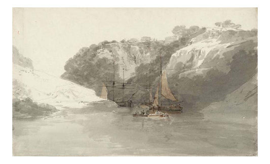 Shipping in a Gorge on the River Wye, 1798 by John Mallord William Turner RA