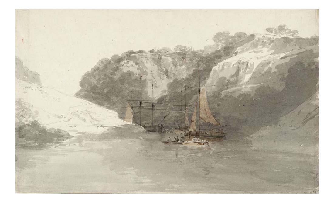 Shipping in a Gorge on the River Wye, 1798 by John Mallord William Turner RA, 12x8"(A4) Poster