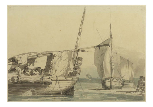 Shipping off the Coast, near Dover, 1794-95 by John Mallord William Turner RA, 12x8"(A4) Poster