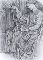 Silence, 1870 by Dante Gabriel Rossetti, English Pre-Raphaelite Painter,16x12"(A3) Poster Print