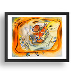 Sketch for a Painting with Orange Border 1916 by Wassily Kandinsky, 17x13" Frame