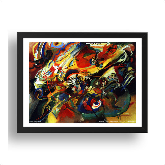 Sketch-for-compo-7----1913 by Wassily Kandinsky, 16x12"(A3) Poster Print