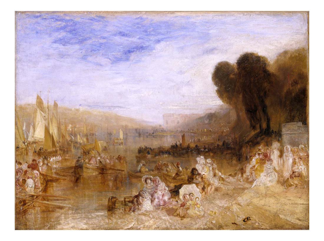 Sketch for 'East Cowes Castle, the Regatta Starting for Their Moorings' No. 3, 1827 by John Mallord William Turner RA