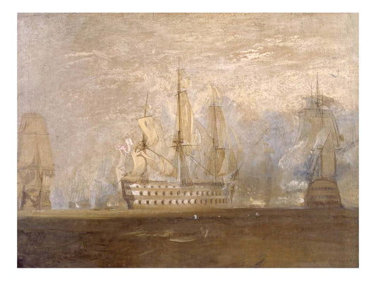 Sketch for 'The Battle of Trafalgar', 1823 by John Mallord William Turner RA
