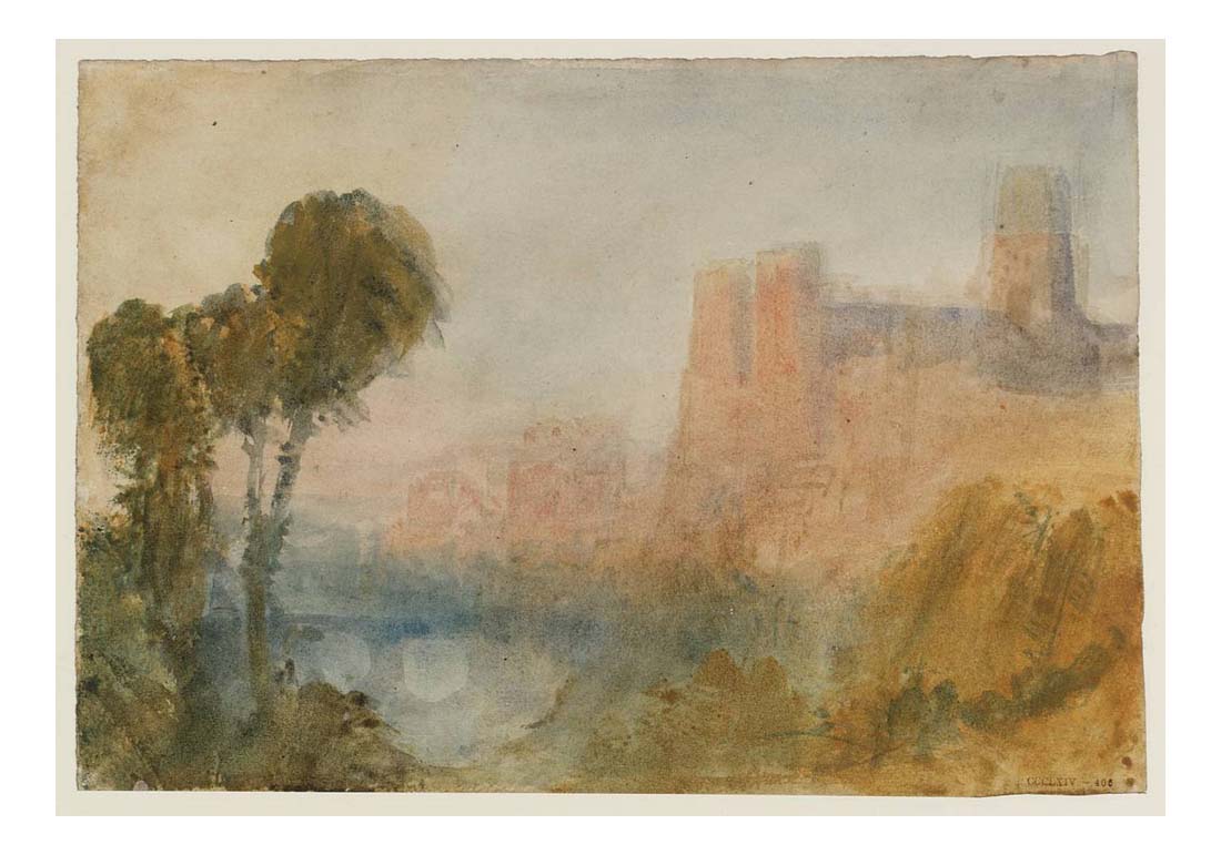 Sketch for a 'Rivers of England' Series Drawing of Durham Cathedral, 1824 by John Mallord William Turner RA