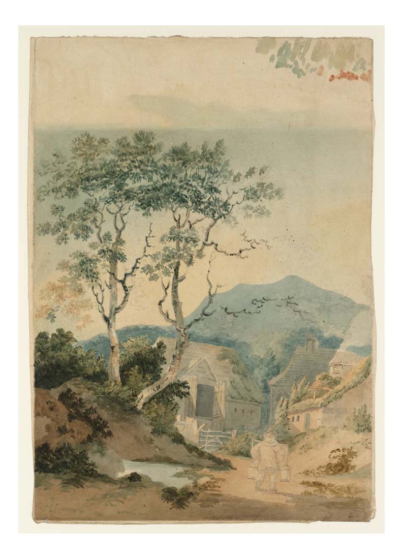 Skyrrid Farm and Ysgyryd Fawr, 1792 02 by John Mallord William Turner RA, 12x8"(A4) Poster