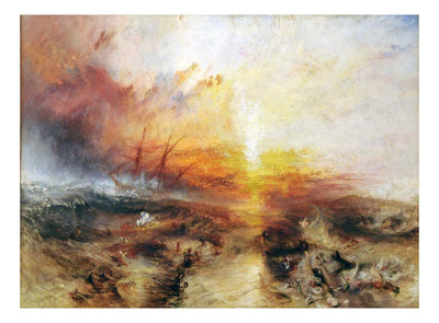 Slave Ship (Slavers Throwing Overboard the Dead and Dying, Typhoon Coming On), 1840 by John Mallord William Turner RA, 12x8"(A4) Poster