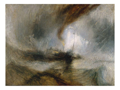 Snow Storm - Steam Boat off a Harbor's Mouth Making Signals in Shallow Water, 1842 by John Mallord William Turner RA, 12x8"(A4) Poster