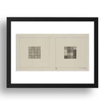 Sol LeWitt: Drawing Series III 2314 A & B, modernist artwork, A3 Size Reproduction Poster Print in 17x13" Black Frame