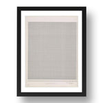 Sol LeWitt: Vertical and Horizontal Lines, modernist artwork, A3 Size Reproduction Poster Print in 17x13" Black Frame