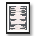 Sophie Taeuber Arp: Echelonnement desaxe, modernist artwork, A3 Size Reproduction Poster Print in 17x13" Black Frame