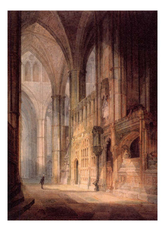 St. Erasmus in Bishop Islips Chapel, Westminster Abbey by John Mallord William Turner RA, 12x8"(A4) Poster
