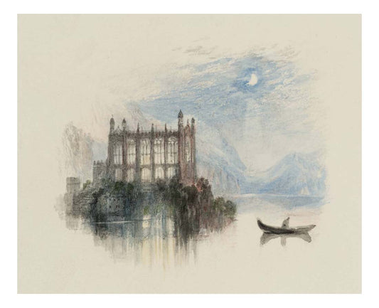 St. Herbert's Chapel, for Rogers's 'Poems', 1830-32 by John Mallord William Turner RA, 12x8"(A4) Poster