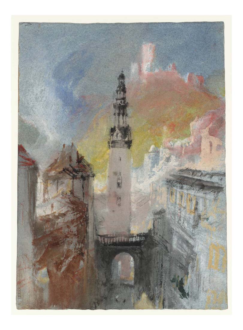 St Martin's Church, Cochem, 1839 by John Mallord William Turner RA, 12x8"(A4) Poster