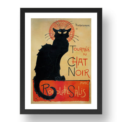 Black Cat by Theophile Alexandre Steinlen (Tournee du chat noir), 1896, Framed Poster