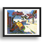 Street in Murnau (also known as Houses) 1908 by Wassily Kandinsky, 17x13" Frame