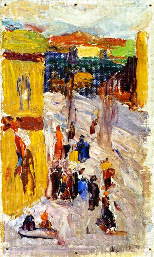 Street Corner - Wassily Kandinsky -1901 - 1903 by Wassily Kandinsky, 16x12"(A3) Poster Print