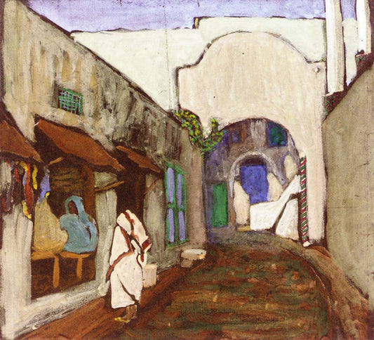 Street in Tunisia - Wassily Kandinsky -1905 by Wassily Kandinsky, 16x12"(A3) Poster Print
