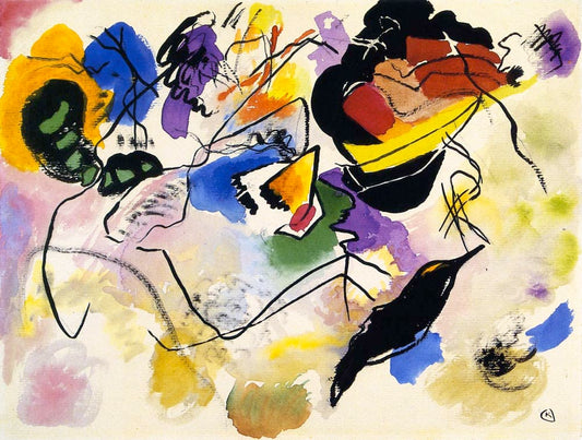 Study for 'Composition VII' - Wassily Kandinsky -1913 by Wassily Kandinsky, 12x8"(A4) Poster Print