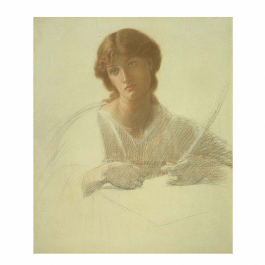  for 'The Blessed Damozel', ca1874 by Dante Gabriel Rossetti, English Pre-Raphaelite Painter,12x8"(A4) Poster Print