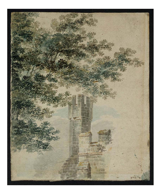 Study of Foliage and a Turret at Battle Abbey (after Michael Angelo Rooker), 1792 by John Mallord William Turner RA