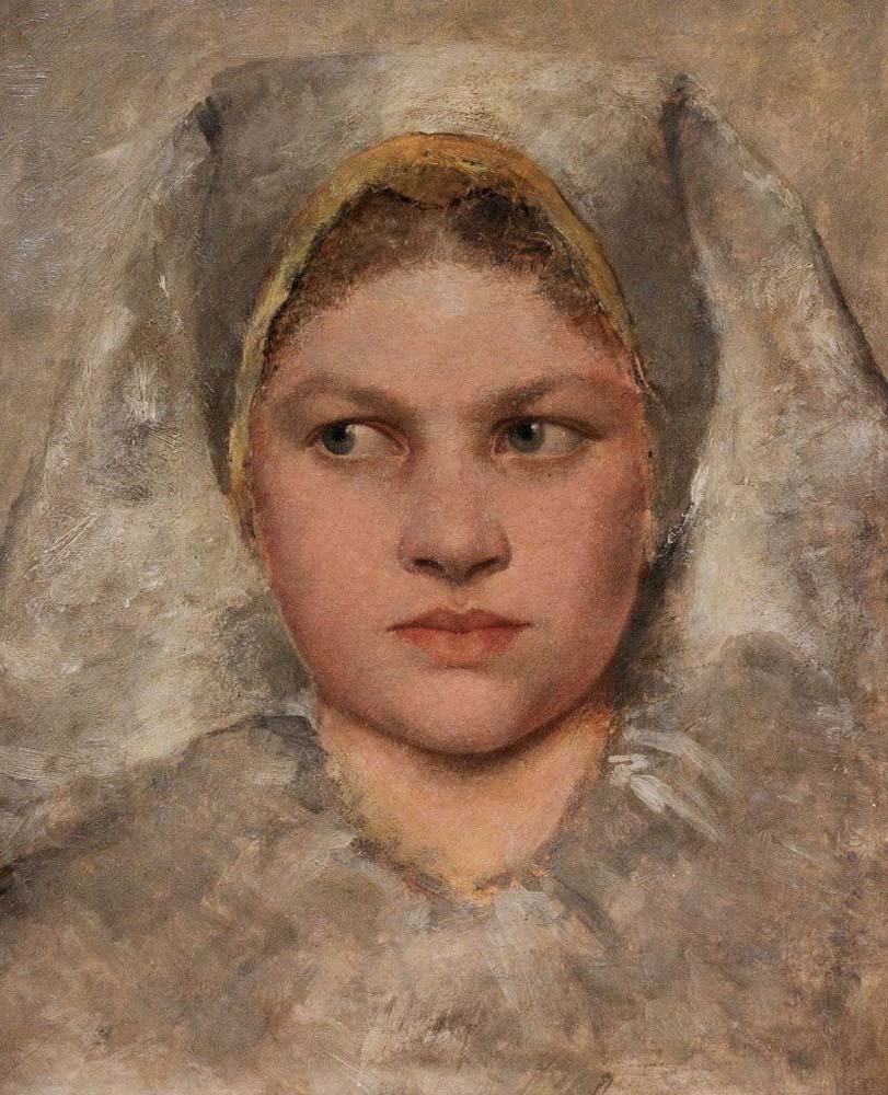 Study of a head of a Hannakin - Gustav Klimt - 1894, 16x12" (A3) Poster Print