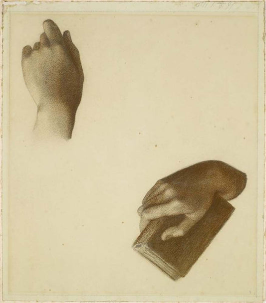 female Hands, 1872 by Dante Gabriel Rossetti, English Pre-Raphaelite Painter,12x8"(A4) Poster Print