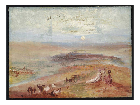 Sunrise over Plain, with Figures,  1830 by John Mallord William Turner RA, 12x8"(A4) Poster