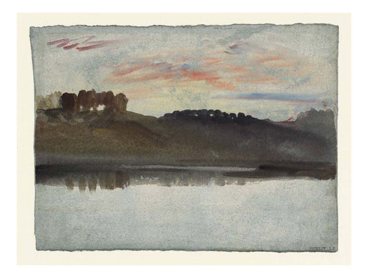 Sunset over the Ridge Seen from the North Pond in Petworth Park, 1827 by John Mallord William Turner RA, 12x8"(A4) Poster