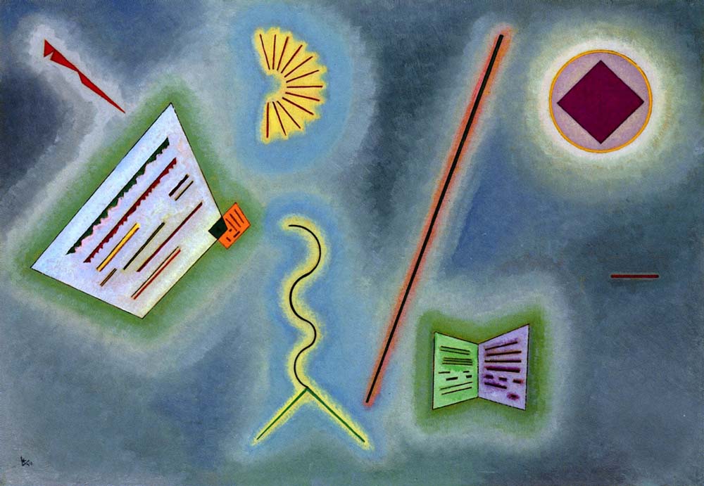Surfaces and Lines - Wassily Kandinsky -1930 by Wassily Kandinsky, 12x8"(A4) Poster Print