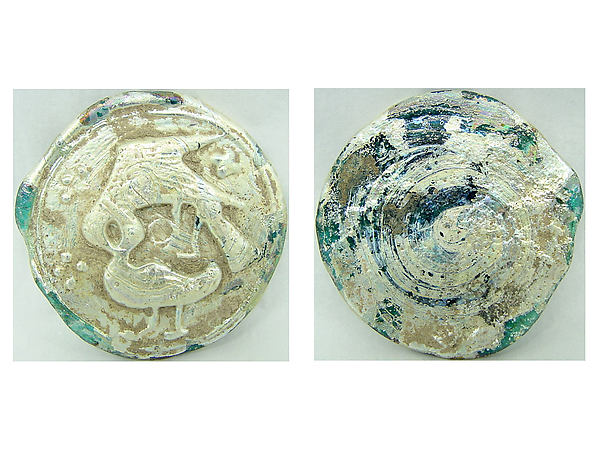 :Glass Medallion with Molded Decoration 12th century-16x12"(A3) Poster