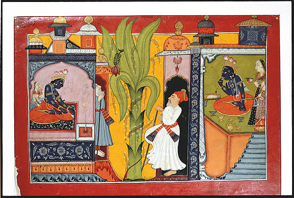 Vasishtha visits Rama: folio from the Shangri I Ramayana serie,16x12"(A3)Poster