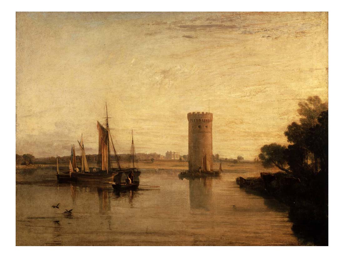 Tabley, Cheshire, the Seat of Sir J.F. Leicester, Bart., Calm Morning, 1809 by John Mallord William Turner RA