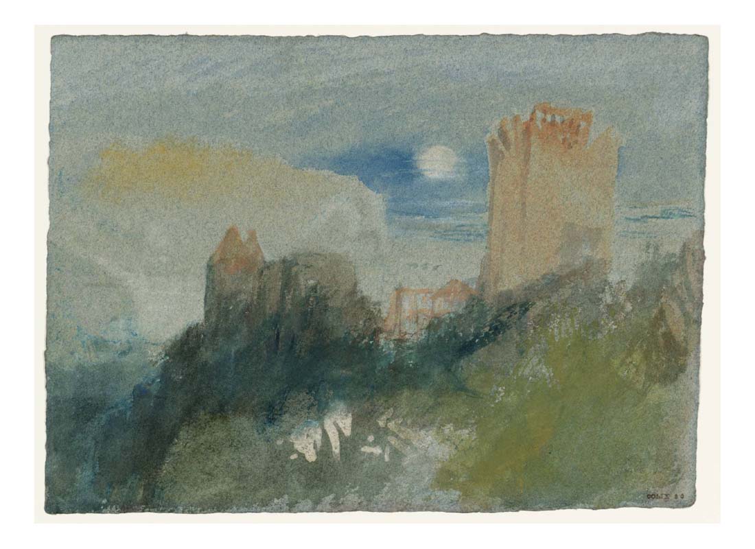 Tancarville, Moonrise, 1832 by John Mallord William Turner RA, 12x8"(A4) Poster
