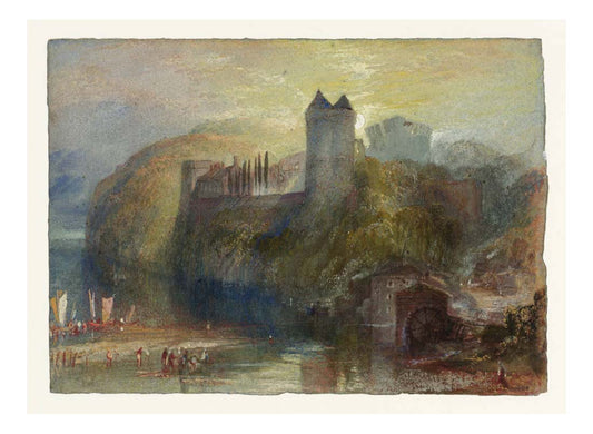 Tancarville from the East ('Front View'), 1832 by John Mallord William Turner RA, 12x8"(A4) Poster