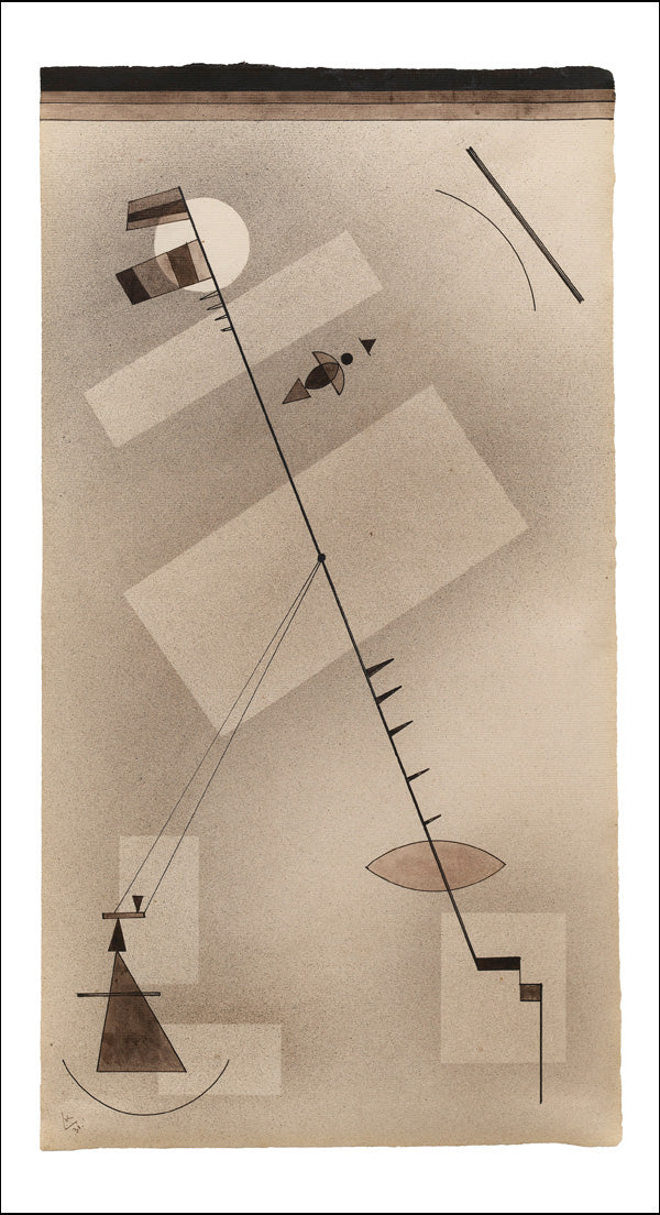 Taut Line, 1931 by Wassily Kandinsky, 12x8"(A4) Poster Print