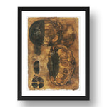 Terry Winters: Schema (2), modernist artwork, A3 Size Reproduction Poster Print in 17x13" Black Frame