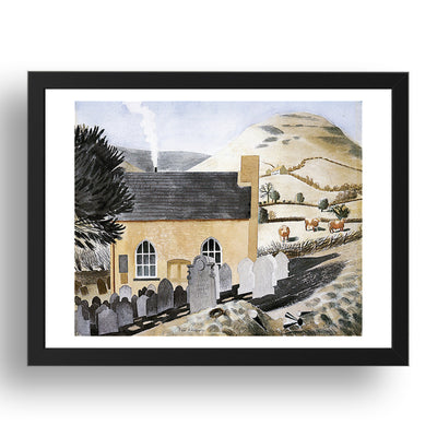 The Duke of Hereford's Hill, Cemetery by Eric Ravilious, 17x13" Frame