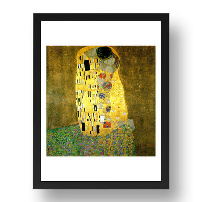 "THE KISS", classic art by Gustav Klimt,  Framed Art Poster