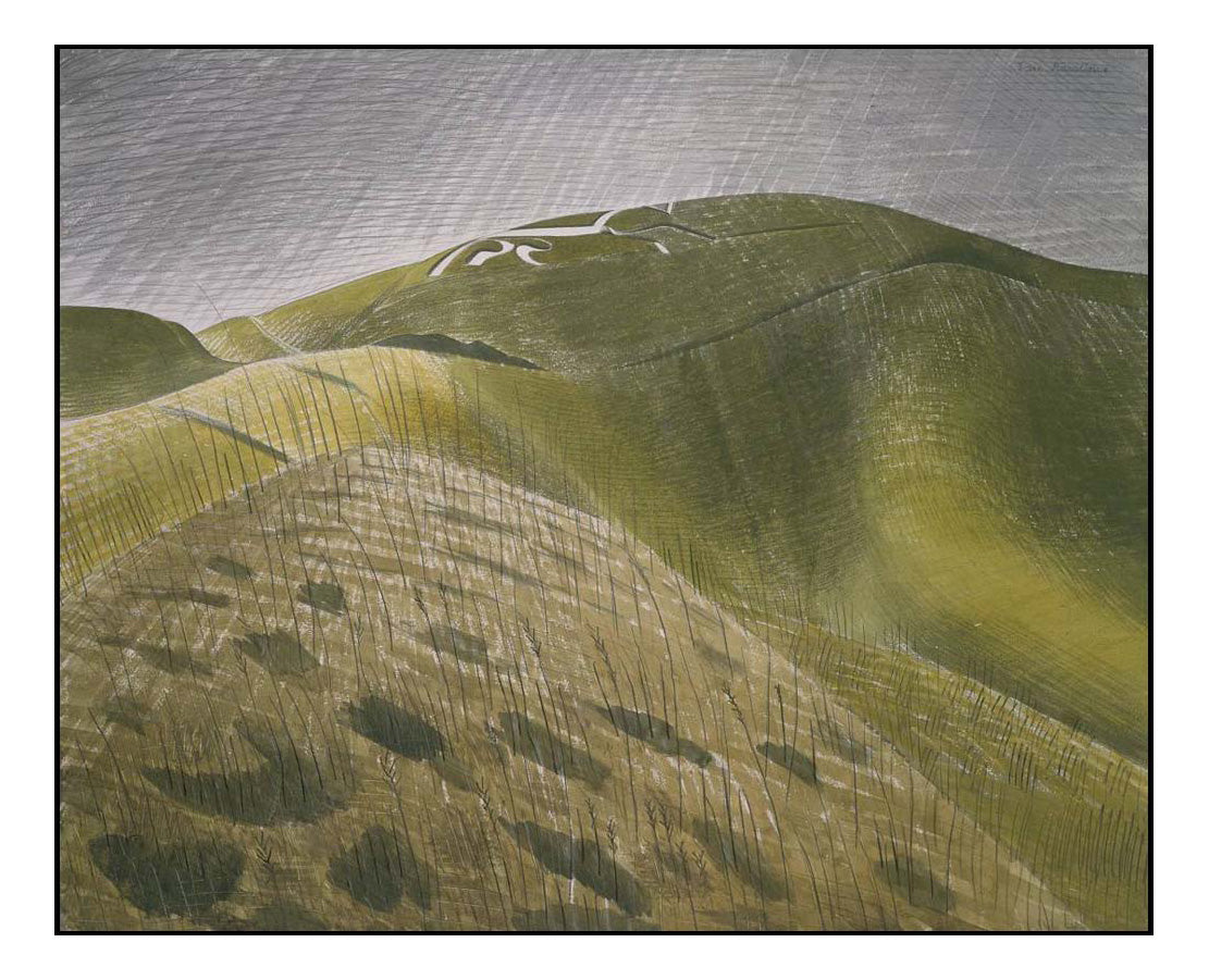 Vale of white horse 1939 by Eric Ravilious - A4 Poster