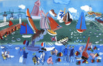 The Visit of the English Squadron to Le Havre by Raoul Dufy, vintage landscape seascape art, 16X12"(A3) Poster Print