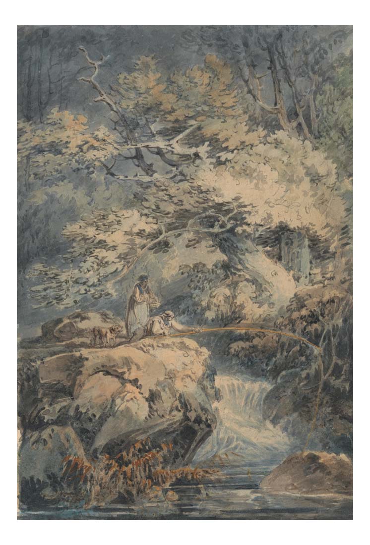 The Angler, 1794 by John Mallord William Turner RA, 12x8"(A4) Poster