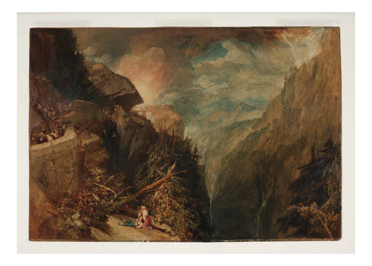 The Battle of Fort Rock, Val d'Aouste, Piedmont, 1796 by John Mallord William Turner RA