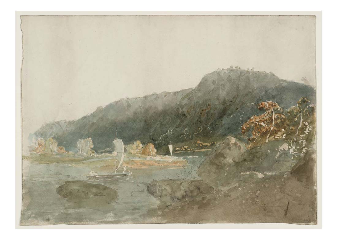The Bend of a River under High Cliffs, 1798-99 by John Mallord William Turner RA, 12x8"(A4) Poster