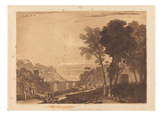 The Bridge and Goats, 1812 by John Mallord William Turner RA, 12x8"(A4) Poster