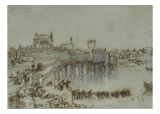 The Bridge at Vernon by John Mallord William Turner RA, 12x8"(A4) Poster