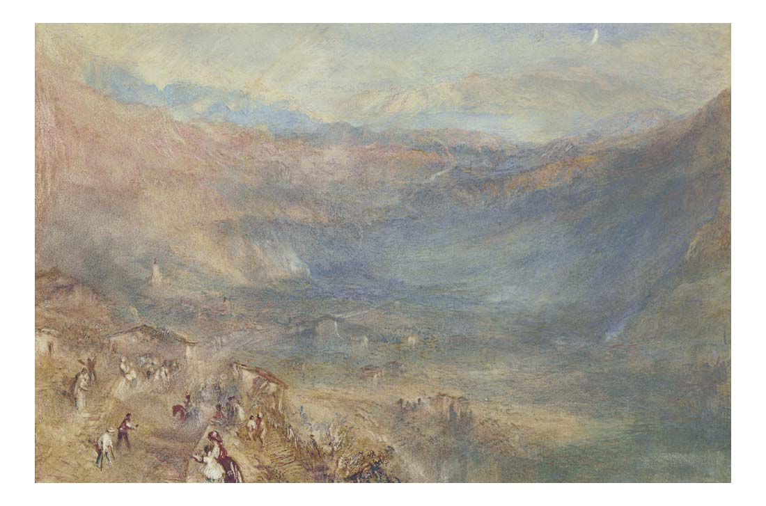 The Brunig Pass from Meringen, Switzerland by John Mallord William Turner RA, 12x8"(A4) Poster